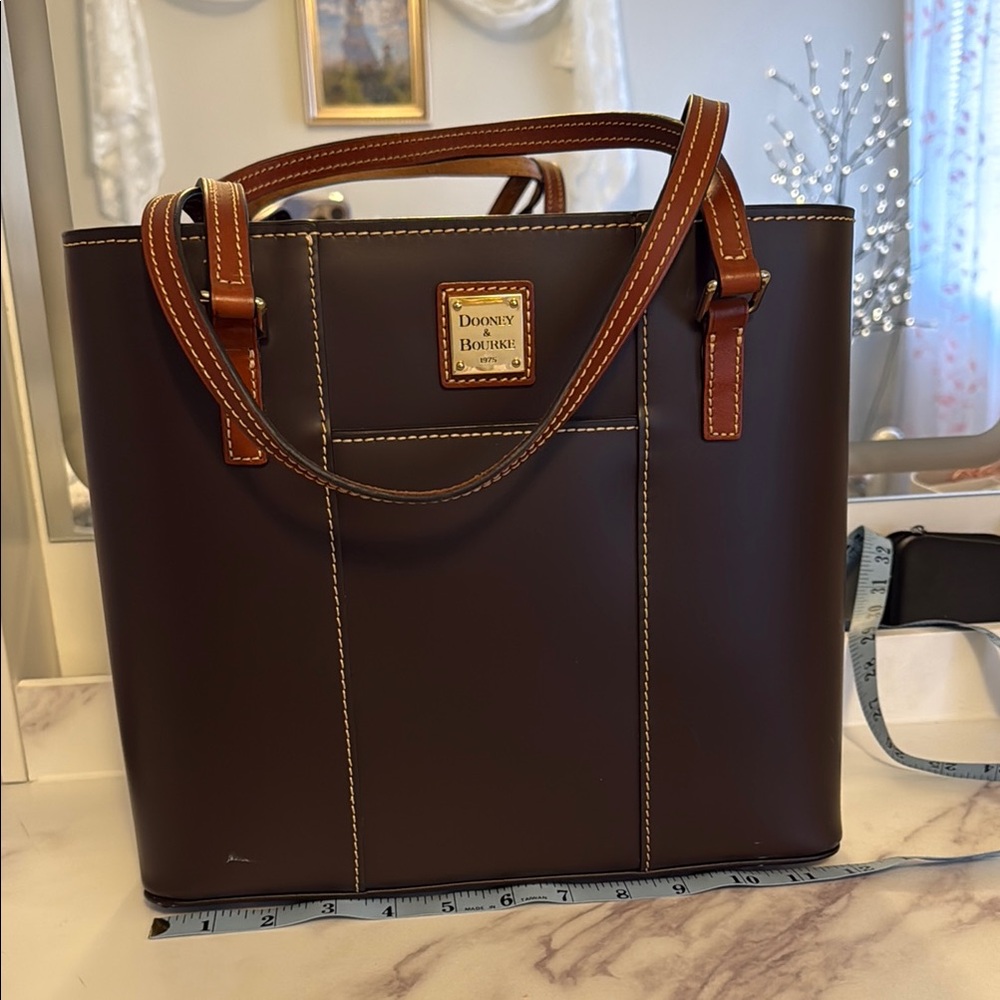 Dooney & Bourke Brown Pebbled Leather Tote